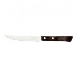 Jogo 6 Facas Churrasco Polywood aço Inox Tramontina Com Cabo De Madeira Castanho